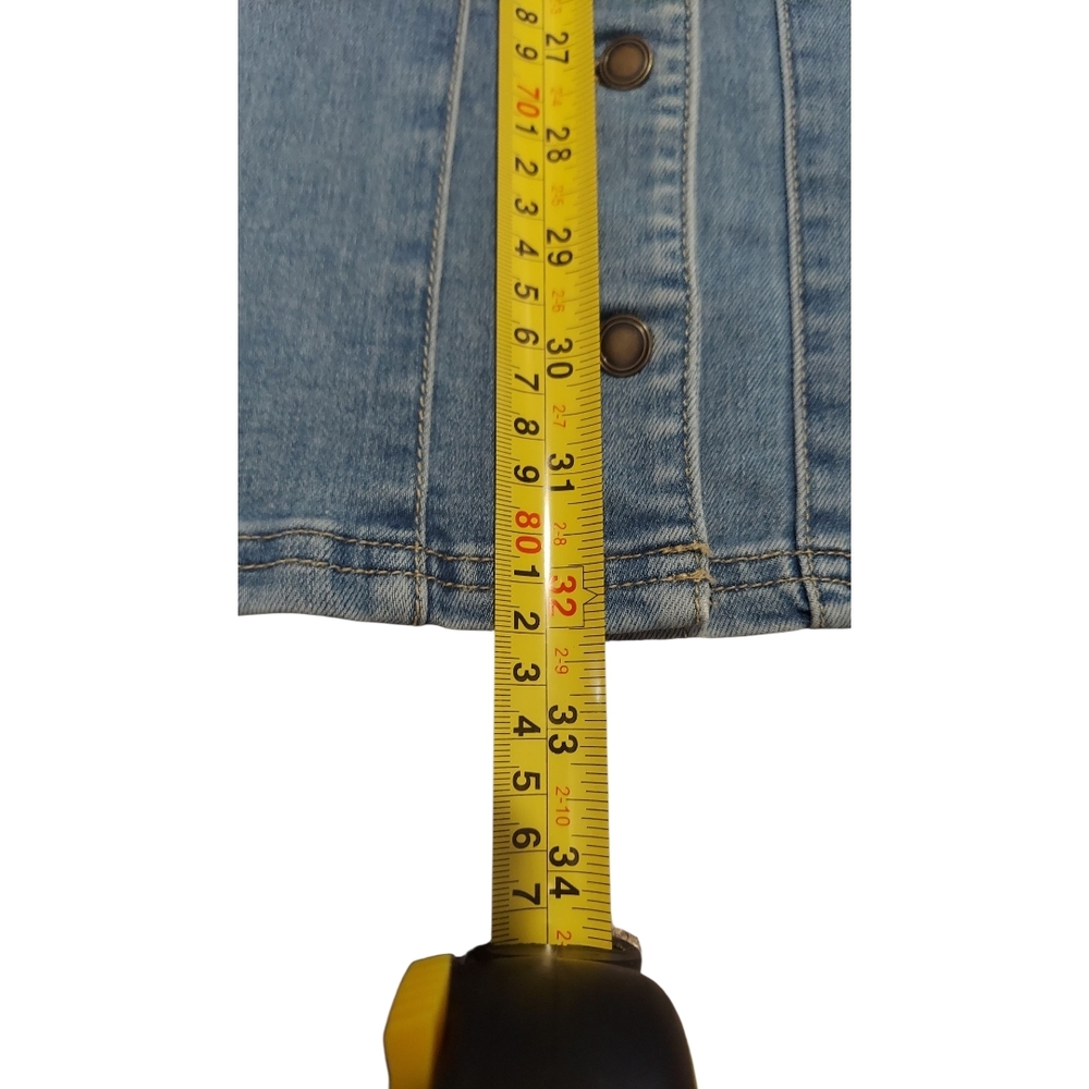 Free People Wandering Star Denim Mini Dress Size 4 - Picture 5 of 6